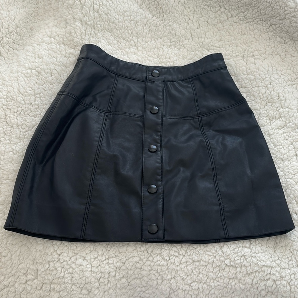 Free People leather skirt